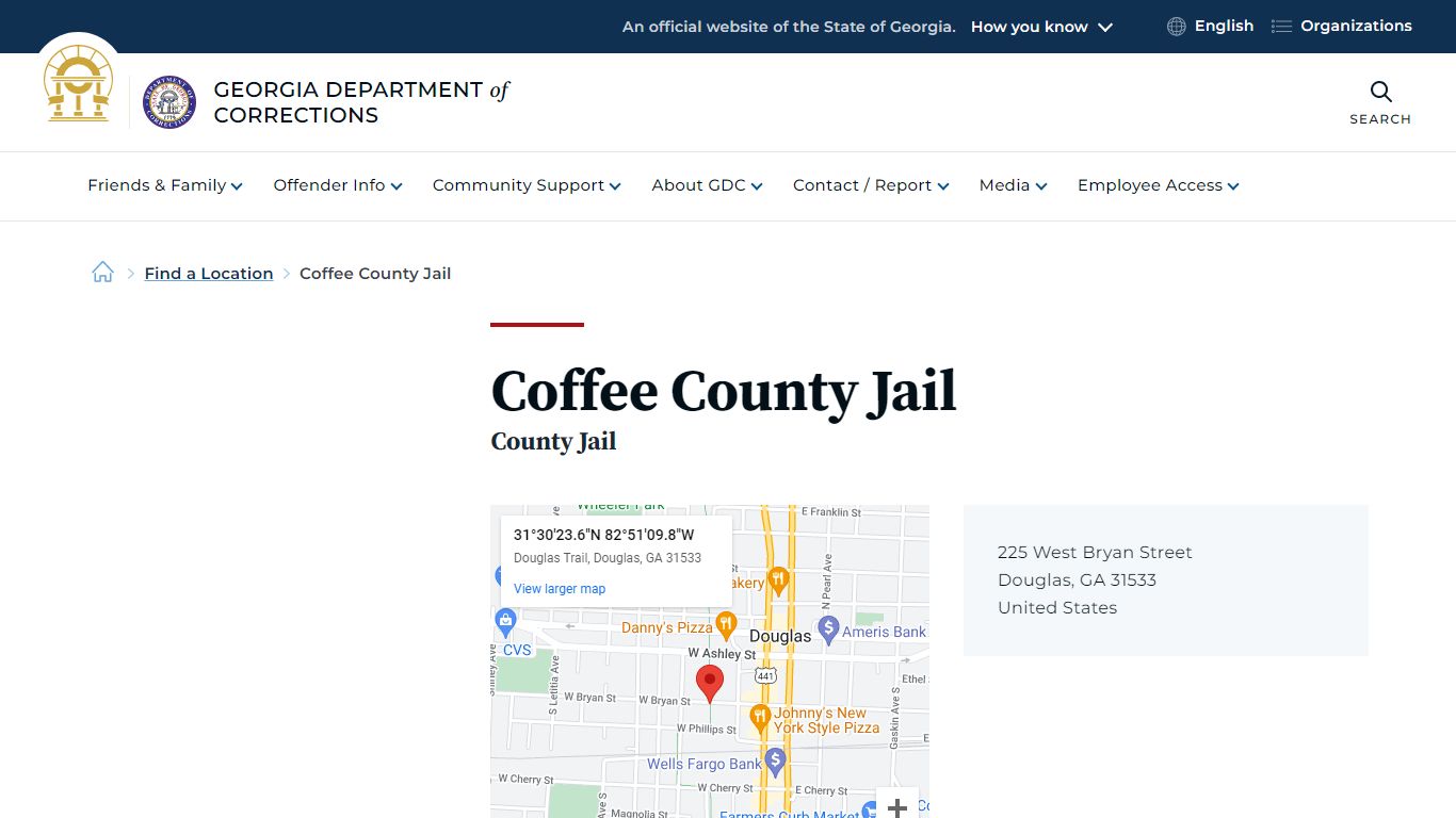 Coffee County Jail | Georgia Department of Corrections